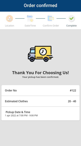 The Laundry Machine - order confirmed